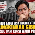 Wagub Babel Diberhentikan, Mungkinkah Gibran Menyusul dari Kursi Wakil Presiden?